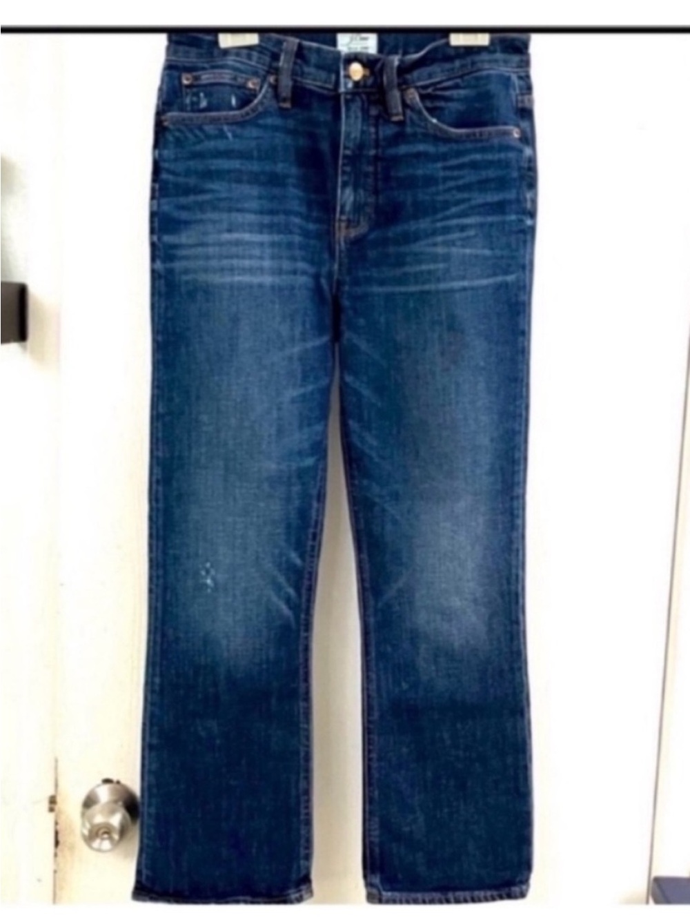 J. Crew Billie Demi Boot Women's Dark Blue Cropped Jeans Size 27